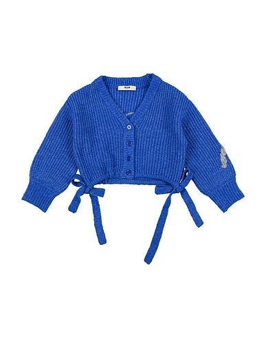 MSGM Cardigan KIDS Blue 62% Polyester, 33% Acrylic, 5% Wool