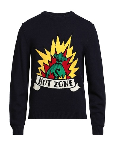 SOCKS BURGER AND FRIES Jumper Midnight blue 50% Wool, 30% Polyamide, 20% Acrylic