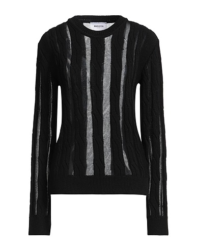 MARIUCCIA Jumper Black 60% Polyacrylic, 17% Cotton, 9% Wool, 9% Viscose, 5% Alpaca wool