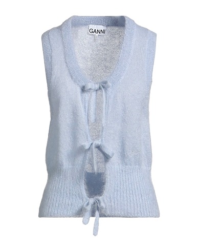 GANNI Cardigan Light blue 55% Mohair wool, 29% Polyamide, 16% Merino Wool