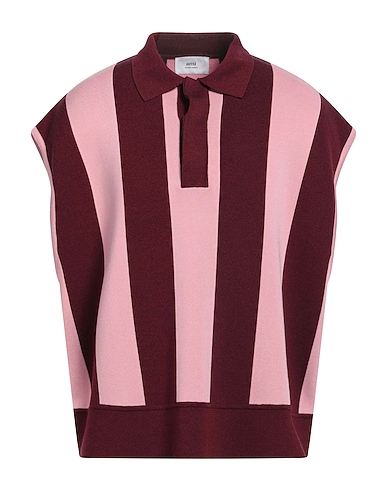 AMI ALEXANDRE MATTIUSSI Sleeveless sweater Burgundy 58% Viscose, 42% Cotton