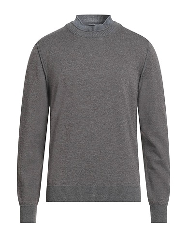 H953 Pullover Tortora 100% Lana Merino