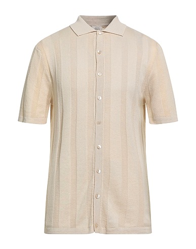 DANIELE FIESOLI Camicia tinta unita SELEZIONE Beige 55% Seta, 45% Lino