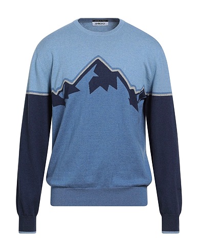 SHOCKLY Sweater Light blue 95% Cotton, 5% Cashmere