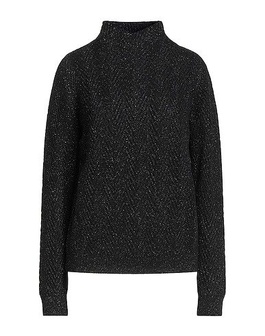 FERRANTE Polo neck Black 36% Polyamide, 26% Viscose, 26% Wool, 7% Metallic Polyester, 5% Cashmere