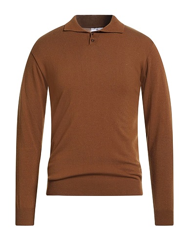 ALESSANDRO GILLES Свитер Коричневый 68% Шерсть мериноса, 19% Полиакриловый, 10% Полиамид, 3% Эластан