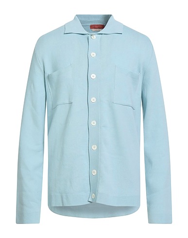 DANIELE FIESOLI Camicia tinta unita Celeste 100% Cotone