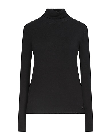 WHITE WISE Polo neck Black 54% Viscose, 46% Nylon