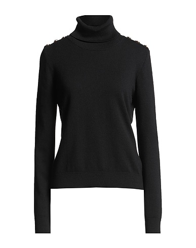 VERSACE Col roulé Noir 100% Laine