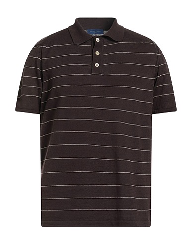 DANIELE FIESOLI Jumper Dark brown 65% Linen, 35% Cotton