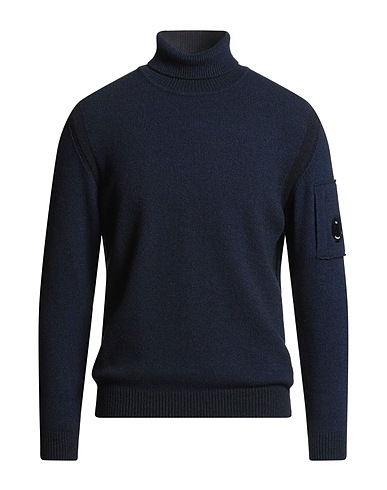 C.P. COMPANY Jumper with zip Navy blue 67% Polyamide, 32% Wool, 1% Other Fibres