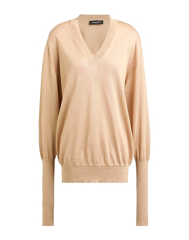 FABIANA FILIPPI Pullover Cammello 60% Lino, 40% Seta