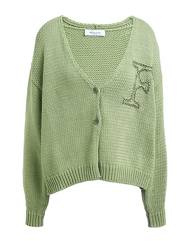 FABIANA FILIPPI Cardigan Light green 100% Cotton, Ecobrass