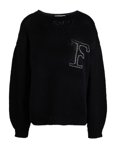 FABIANA FILIPPI Pullover NERO 100% Coton, Ecobrass