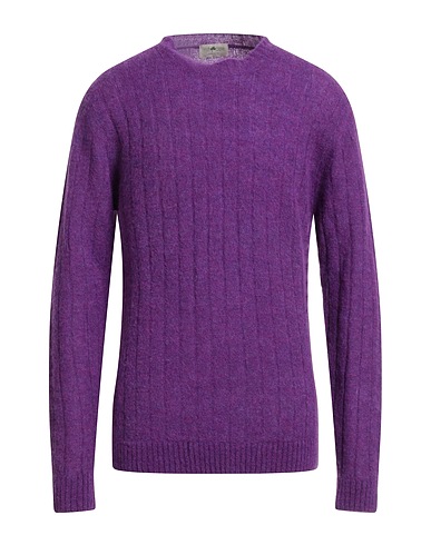 IRISH CRONE Sweater Purple 50% Alpaca wool, 30% Polyamide, 20% Wool