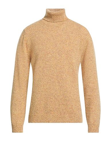 IRISH CRONE Polo neck Mustard 100% Wool