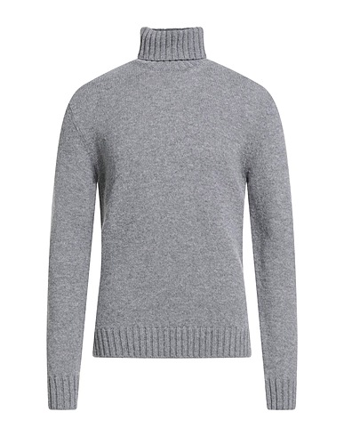 IRISH CRONE Turtleneck Grey 100% Wool