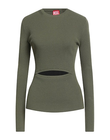 DIESEL Jumper Military green 51% Wool, 41% Viscose, 8% Polyester