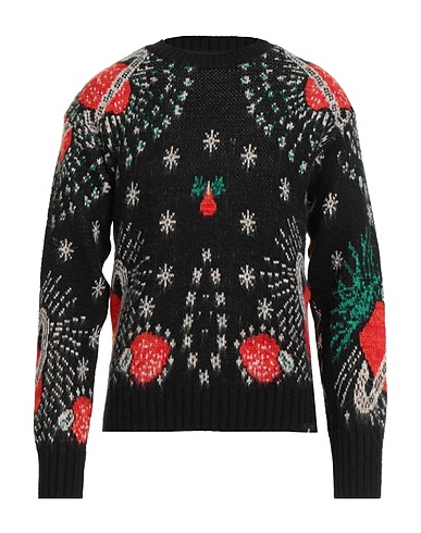 BLACK CIRCUS Pullover Noir 70% Modal, 30% Laine