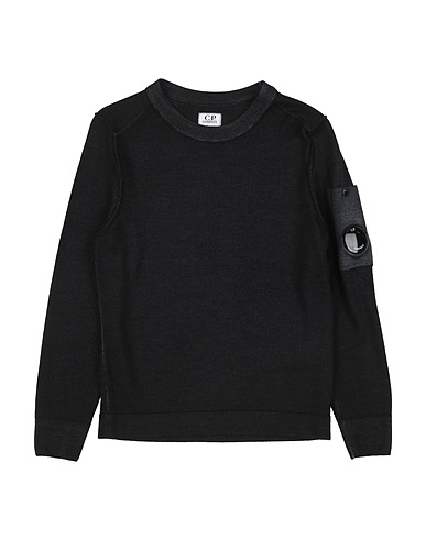 C.P. COMPANY UNDERSIXTEEN Pullover Schwarz 100% Wolle