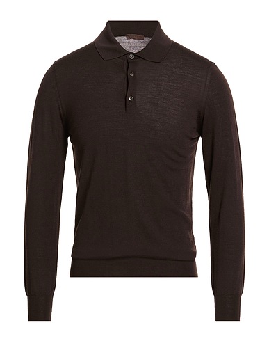 STILE LATINO Jumper Dark brown 100% Wool