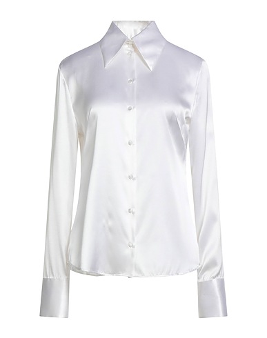 XACUS Hemden und Blusen einfarbig Weiß 96% Seide, 4% Elastan