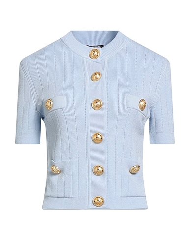 BALMAIN Cardigan Sky blue 83% Viscose, 17% Polyester