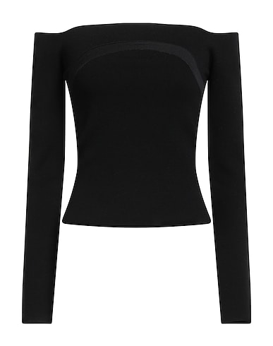 NINA RICCI Jumper Black 75% Wool, 15% Polyester, 6% Polyamide, 3% Viscose, 1% Elastane