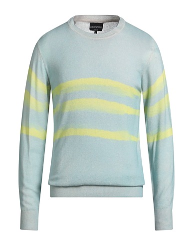 EMPORIO ARMANI Cashmere blend Sky blue 100% Cashmere, Polyamide, Elastane
