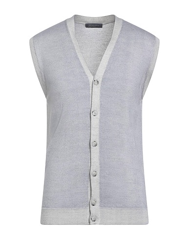 DANIELE FIESOLI Cardigan Grey 100% Merino Wool
