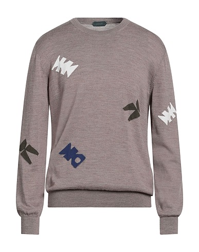 ZANONE Sweater Taupe 100% Virgin Wool