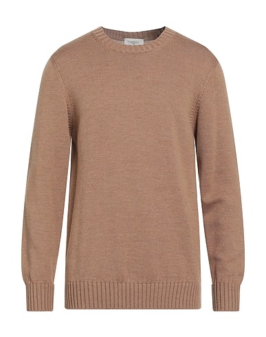 PIACENZA CASHMERE 1733 Pullover Camel 100% Laine vierge