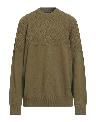 BARBOUR Pullover INTERNATIONAL Militärgrün 55% Wolle, 45% Baumwolle