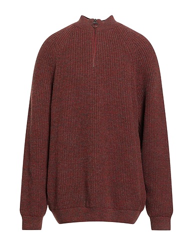 BARBOUR Pullover Ziegelrot 100% Wolle