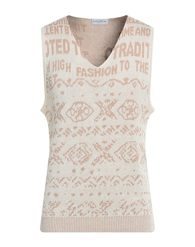 BALLANTYNE Sleeveless sweater Beige 63% Linen, 37% Cotton