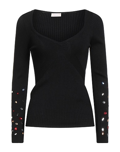LIU •JO Pullover BETTER Nero 80% Viscosa, 20% Poliammide