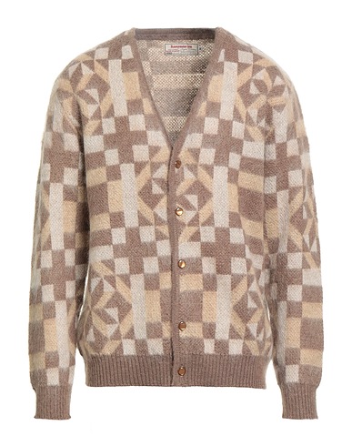 ANONYMOUS ISM Cardigan Light brown 38% Mohair wool, 25% Wool, 21% Nylon, 16% Acrylic