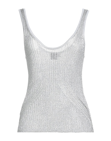 PINKO Top Silver 72% Viscose, 28% Metallic fiber