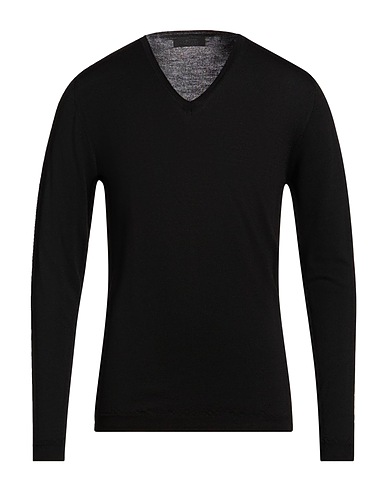LUCQUES Jumper Black 100% Merino Wool