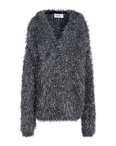 SPORTMAX Sweater Silver 56% Polyamide, 44% Metallic fiber