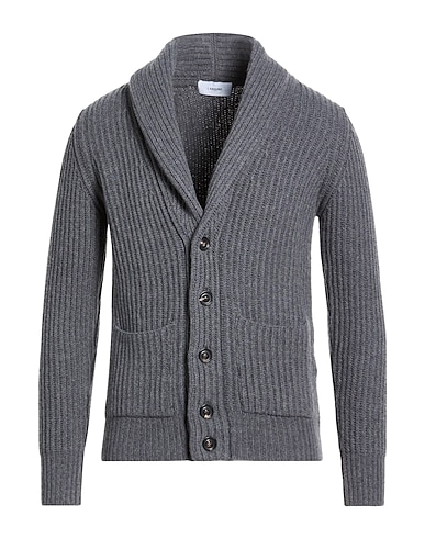 LARDINI Cardigan Grey 90% Wool, 10% Cashmere