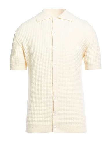DANIELE FIESOLI Solid color shirt LAB Off white 75% Organic cotton, 25% Polyamide