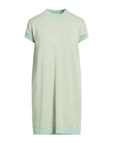FEDELI Short dress Light green 80% Cotton, 20% Linen