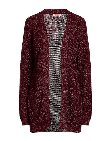 KONTATTO Cardigan BORDEAUX 80% Viscose, 20% Metallic Polyester