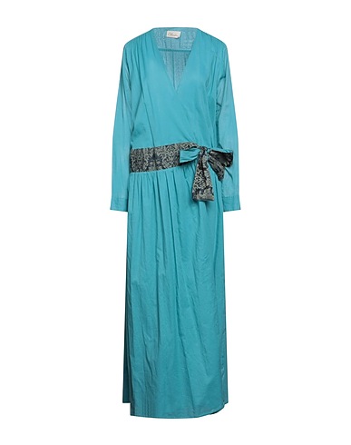 CLAUDIE Long dress Turquoise 100% Cotton