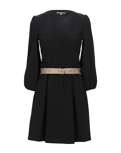 PATRIZIA PEPE Short dress Black 94% Polyester, 6% Elastane, Cotton, Viscose