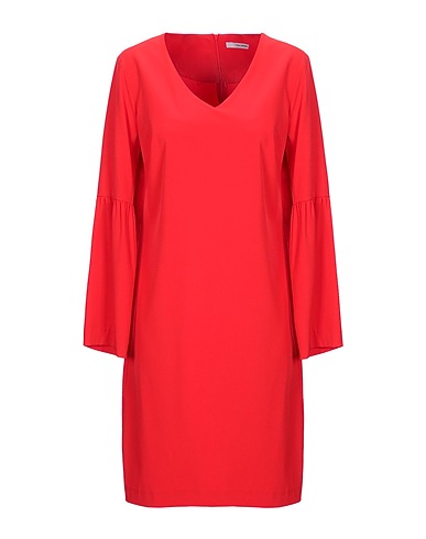 LANACAPRINA Short dress Red 95% Polyester, 5% Elastane