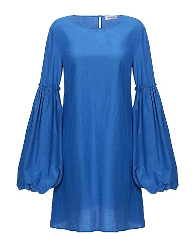 AGLINI Kurzes Kleid Azurblau 65% Baumwolle, 35% Seide