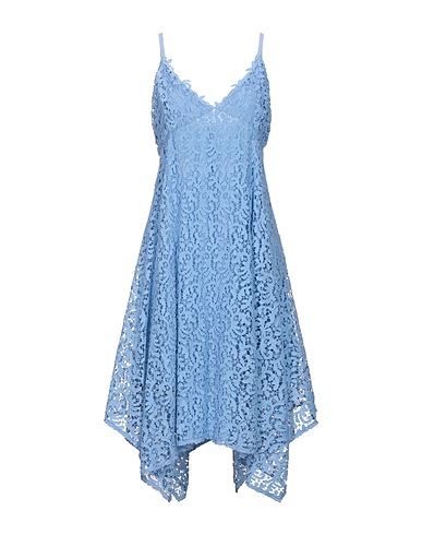 ERMANNO DI ERMANNO SCERVINO Midi dress Pastel blue 90% Cotton, 10% PES - Polyethersulfone, Acetate
