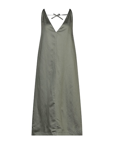 8PM Midi dress Military green 70% Viscose, 30% Linen